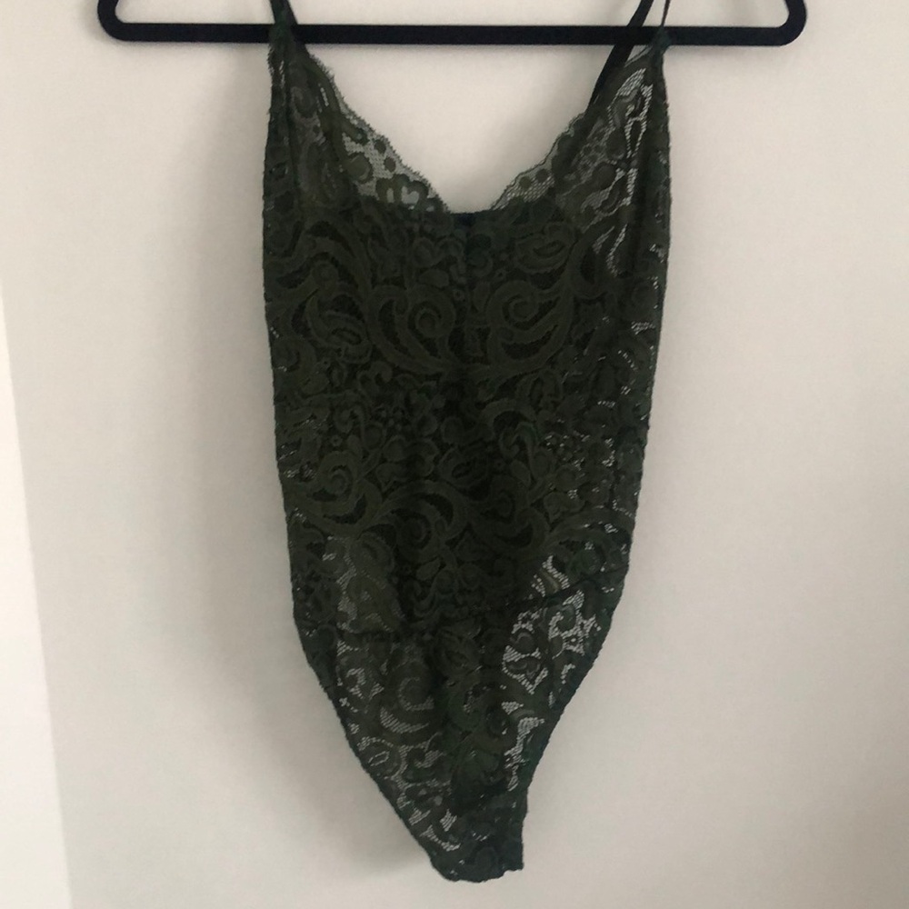 Green Lace Bodysuit